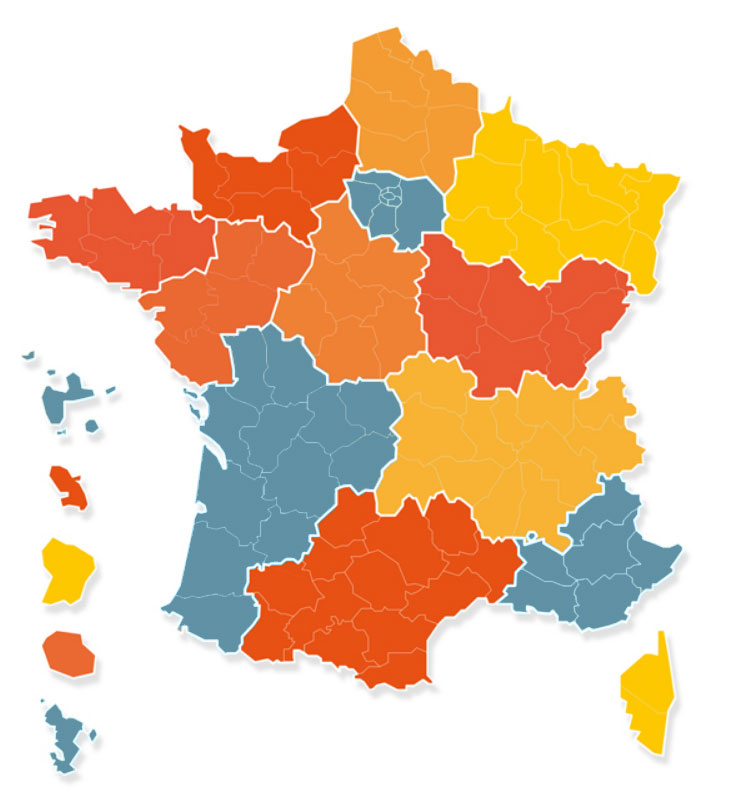 Carte des association adhérentes à Cohabilis
